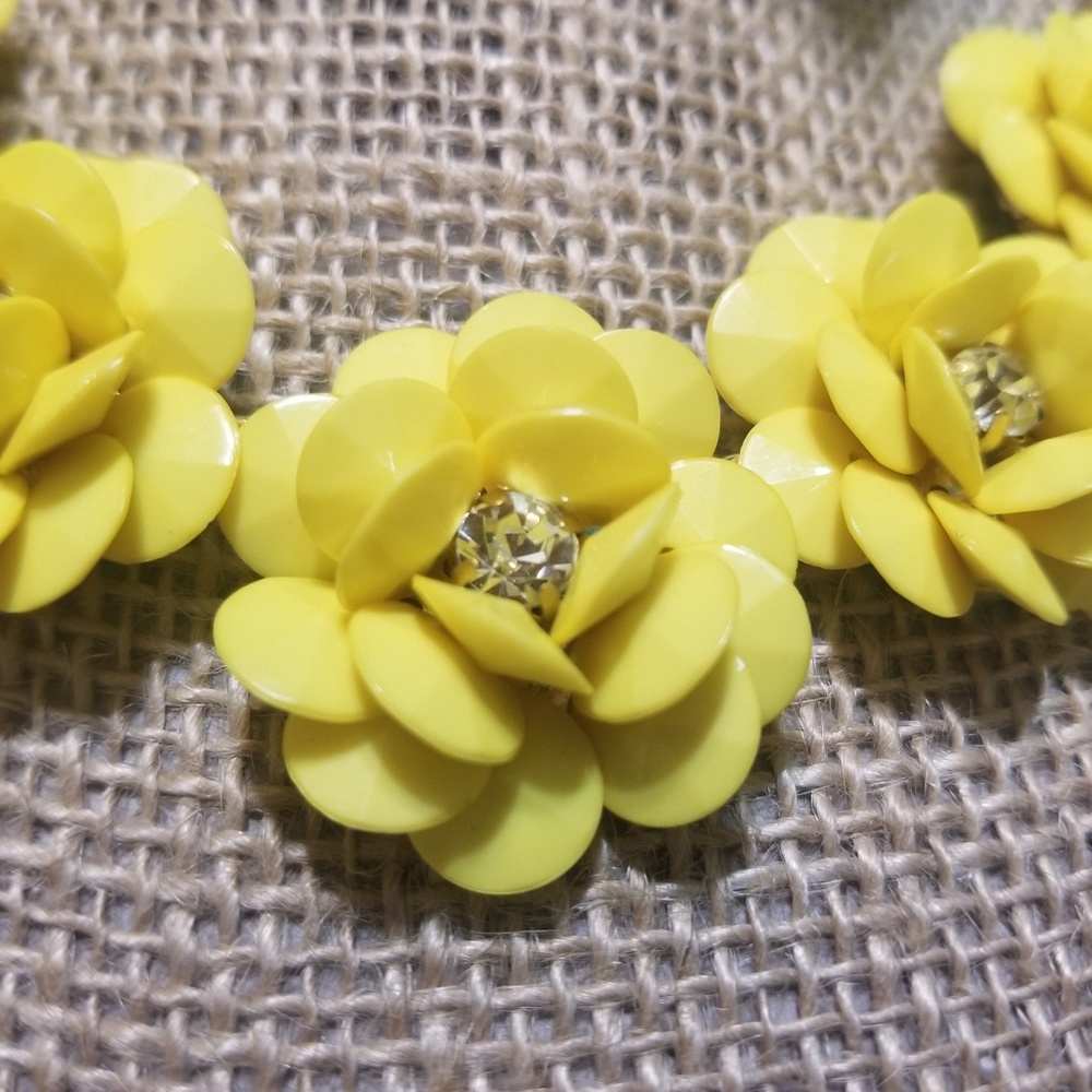 CAROLE Yellow Rose Earring and Necklace - Picture 5 of 8